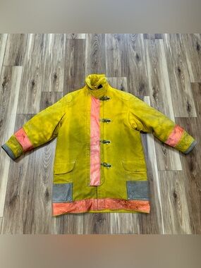 Vtg 80s Lion Janesville Lined Firefighter Fireman Lobster Clasp Jacket Size 46